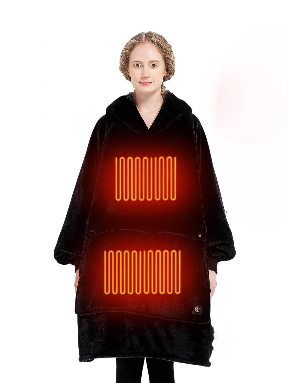 Wearable Heated Blanket, Cordless Oversized Heated Hoodie Sweatshirt for Cozy Cold Weather Comfort