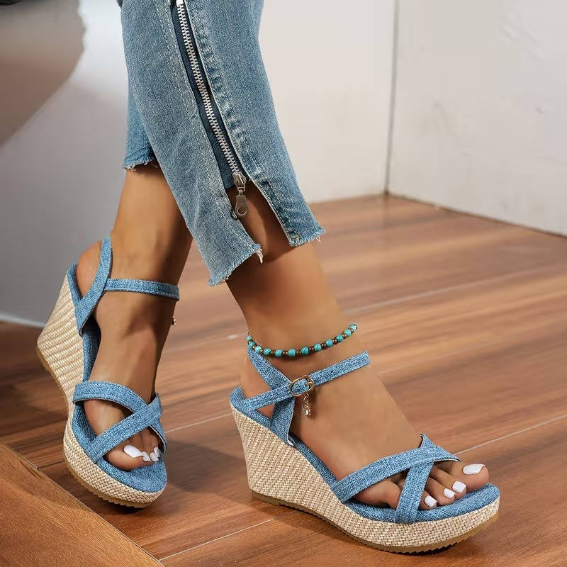 Classic Wedge Sandals, Fashionable Platform Sandals for Casual and Dressy Occasions