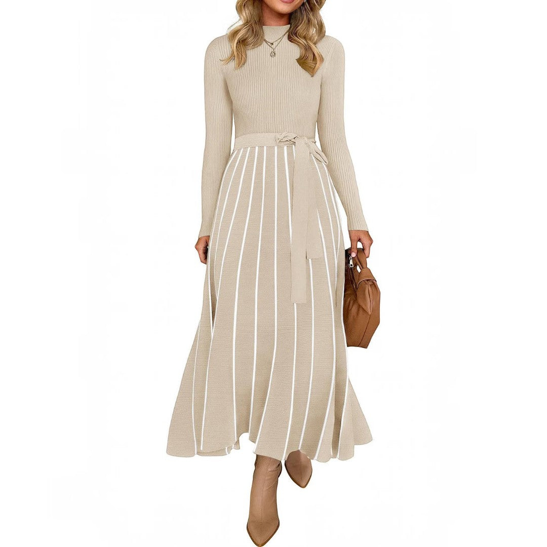 Womens Sweater Maxi Dress, Long Sleeve Fall Dress, Cozy Knit Winter Occasion Wear