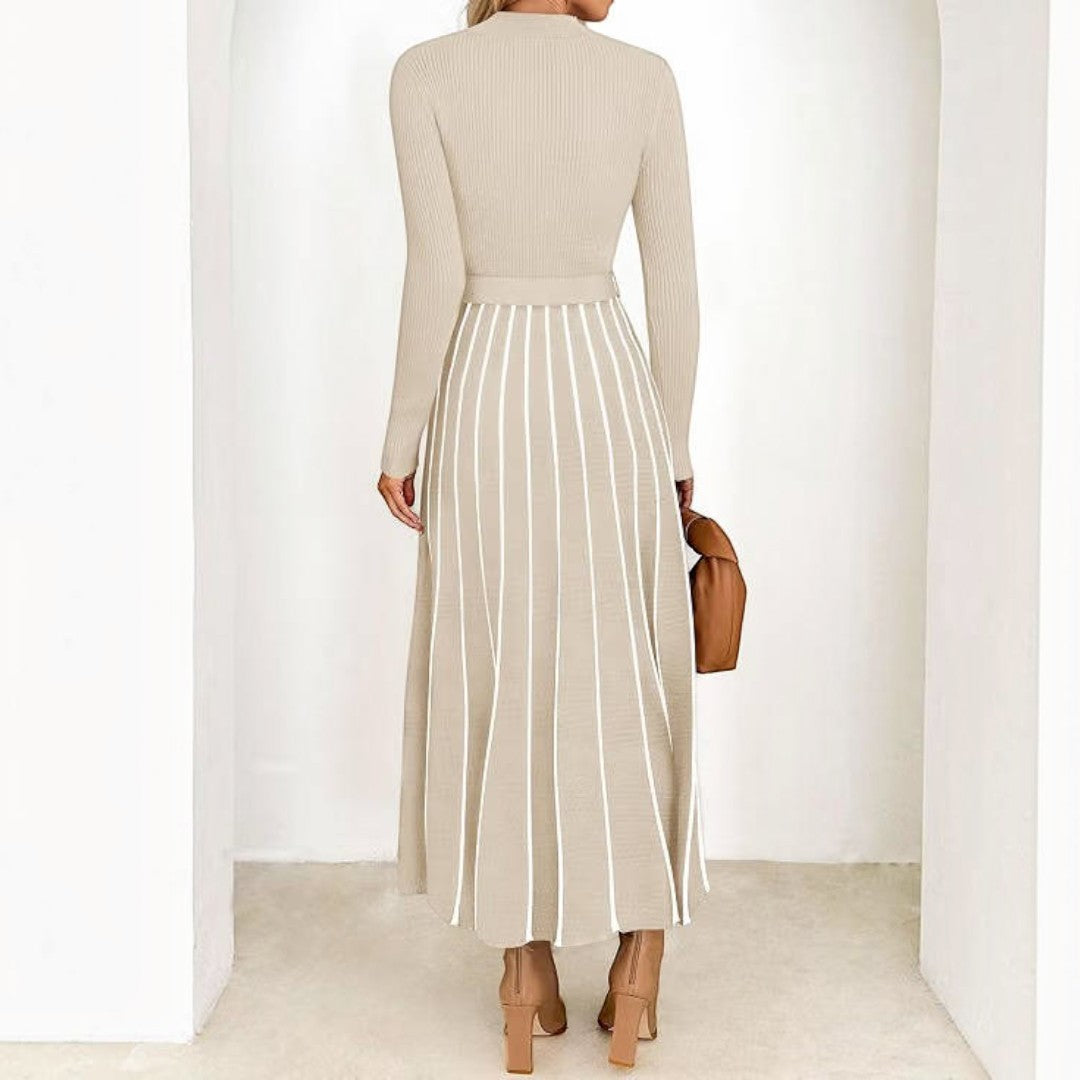 Womens Sweater Maxi Dress, Long Sleeve Fall Dress, Cozy Knit Winter Occasion Wear
