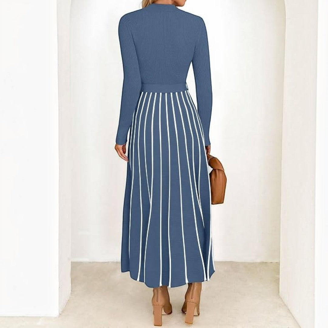 Womens Sweater Maxi Dress, Long Sleeve Fall Dress, Cozy Knit Winter Occasion Wear