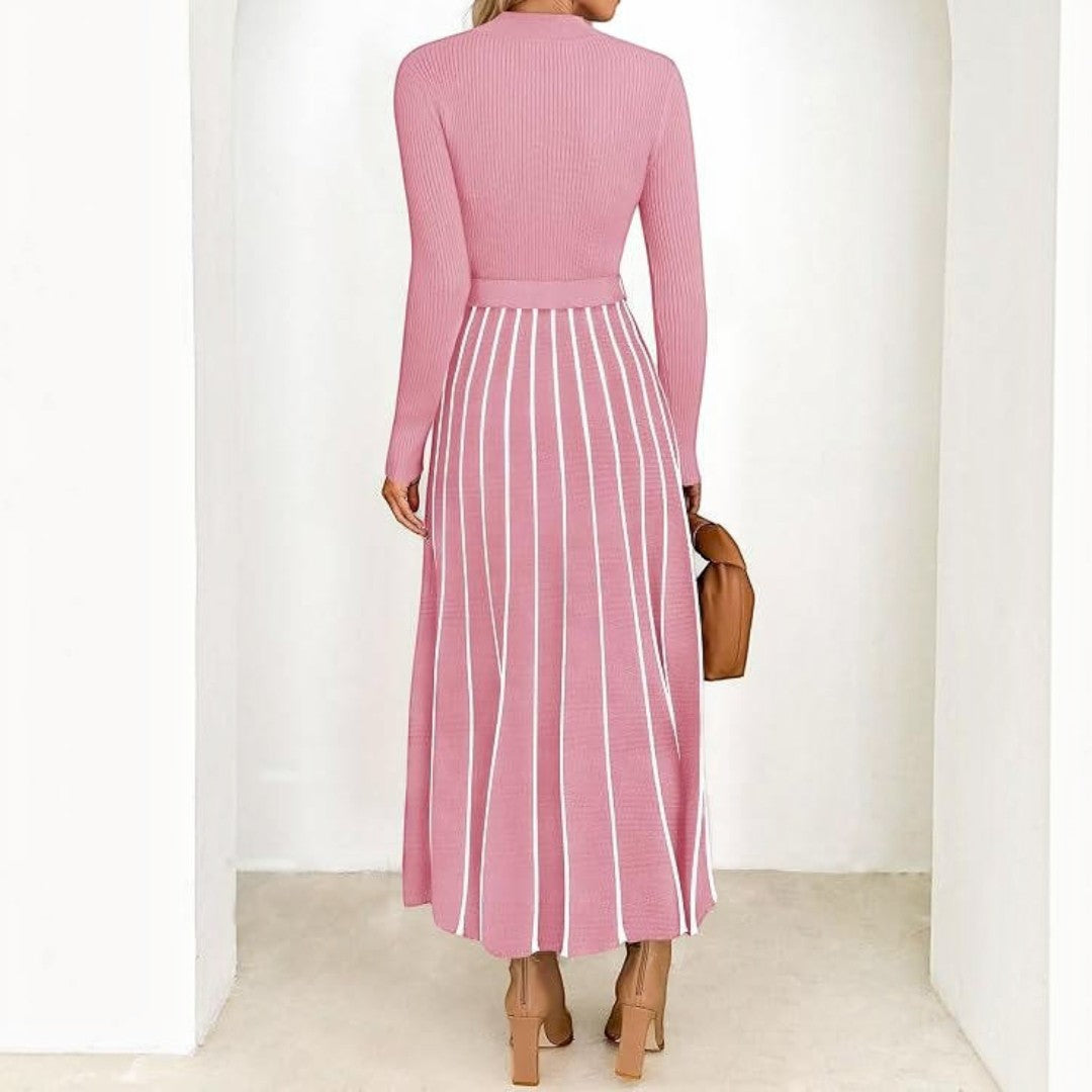 Womens Sweater Maxi Dress, Long Sleeve Fall Dress, Cozy Knit Winter Occasion Wear