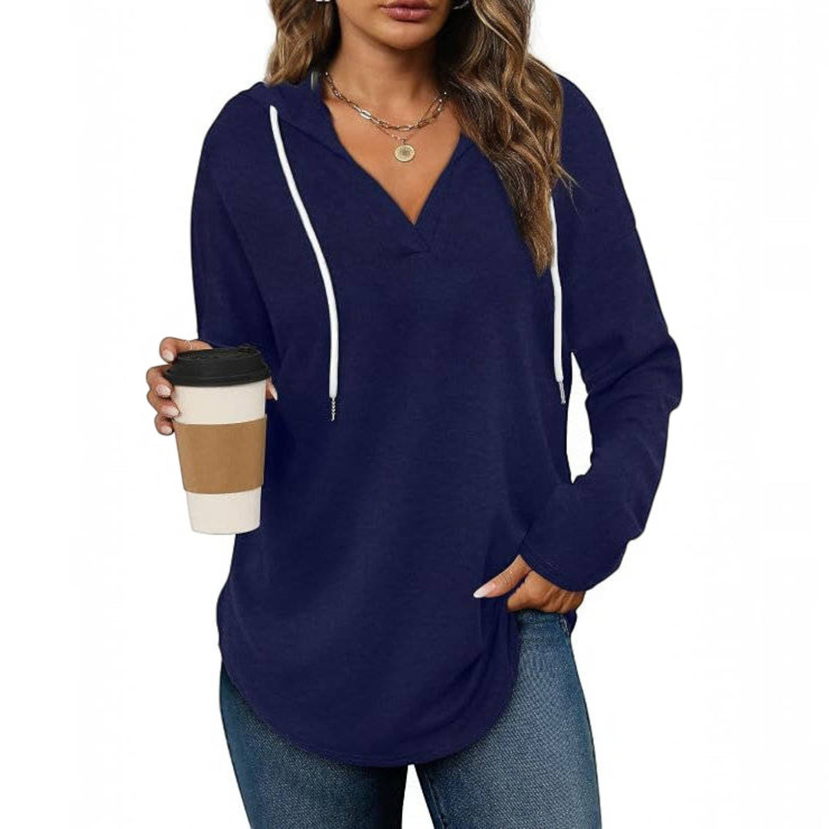 Womens Oversized Hoodie, Long Sleeve Loose Fit Pullover Sweatshirt Top