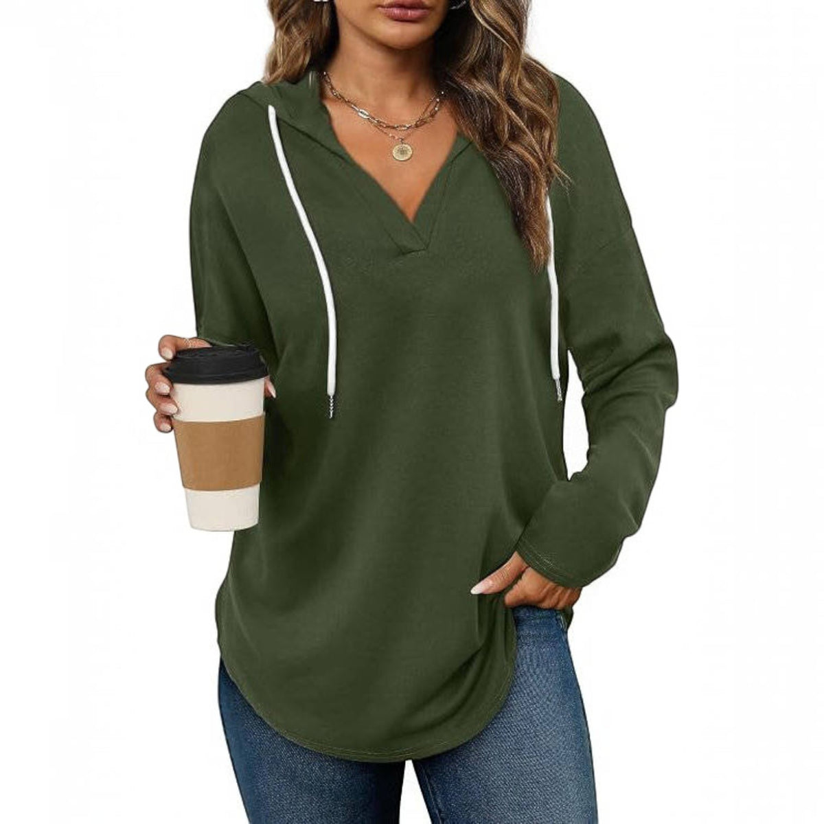 Womens Oversized Hoodie, Long Sleeve Loose Fit Pullover Sweatshirt Top