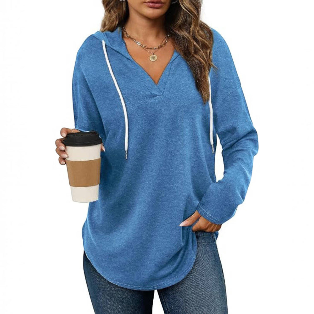 Womens Oversized Hoodie, Long Sleeve Loose Fit Pullover Sweatshirt Top