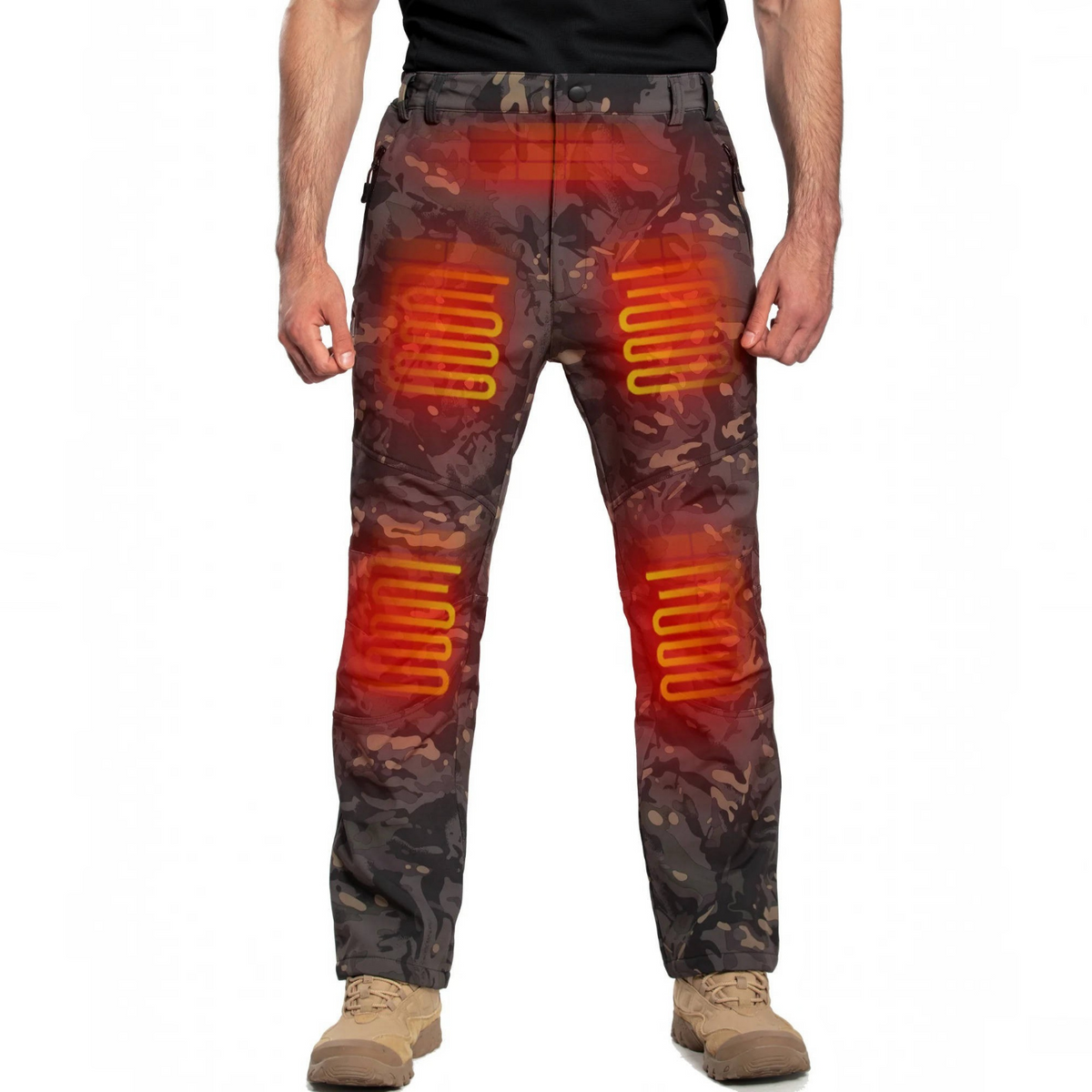 Mens Heated hunting Pants, 12V Battery Powered, Warm Winter Pants for Cold Weather