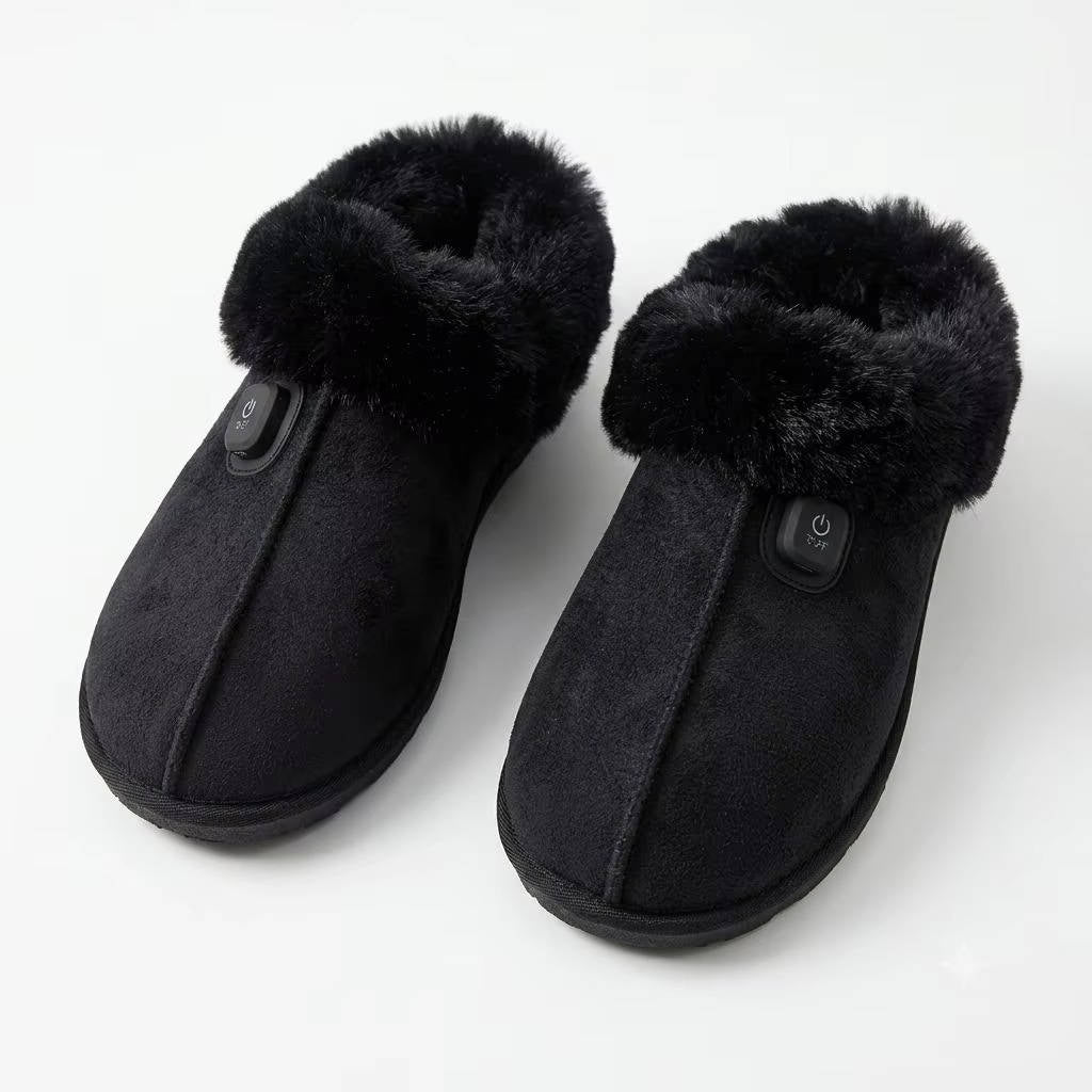 Heated Slippers, Rechargeable Electric Foot Warmer, 7.4V with 2500mAh Battery and Independent
