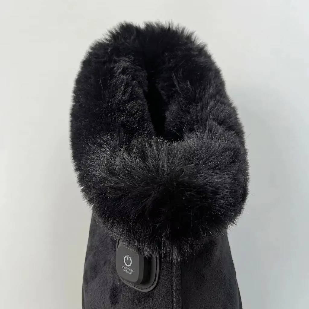 Heated Slippers, Rechargeable Electric Foot Warmer, 7.4V with 2500mAh Battery and Independent