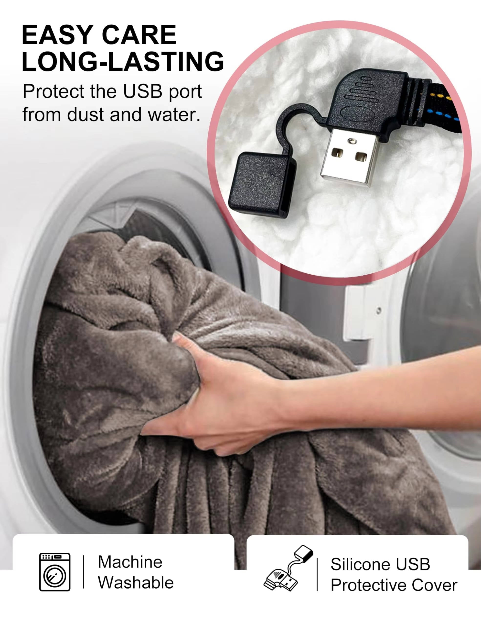 Wearable Heated Blanket, Cordless Oversized Heated Hoodie Sweatshirt for Cozy Cold Weather Comfort