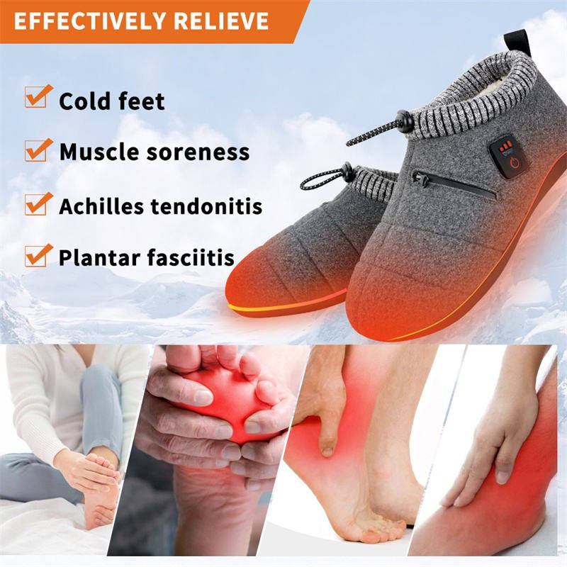 Heated Slippers for Men & Women, Rechargeable Electric Slippers with 3 Heat Settings, 11 Hour Warmth, 2000mAh Battery