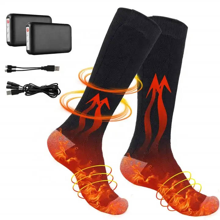 Heated Socks with App Control, 4000mAh Rechargeable Electric Socks for Men & Women, 9 Hour Warmth, Washable for Outdoor Use