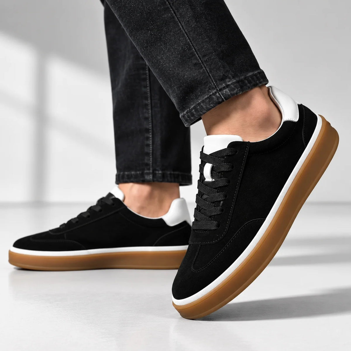 Suede Low Top Lace Up Sneakers