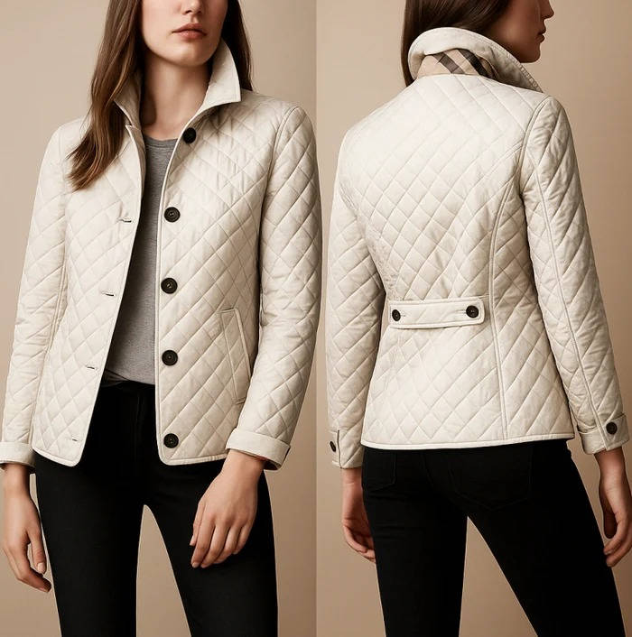 Women's Quilted Jacket, Lightweight Padded Outerwear