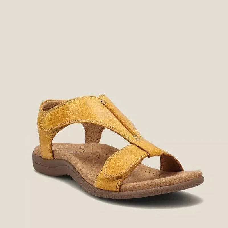 Orthopedic Vegan Leather Sandals, Arch Support Comfort Sandals for Walking and Daily Use