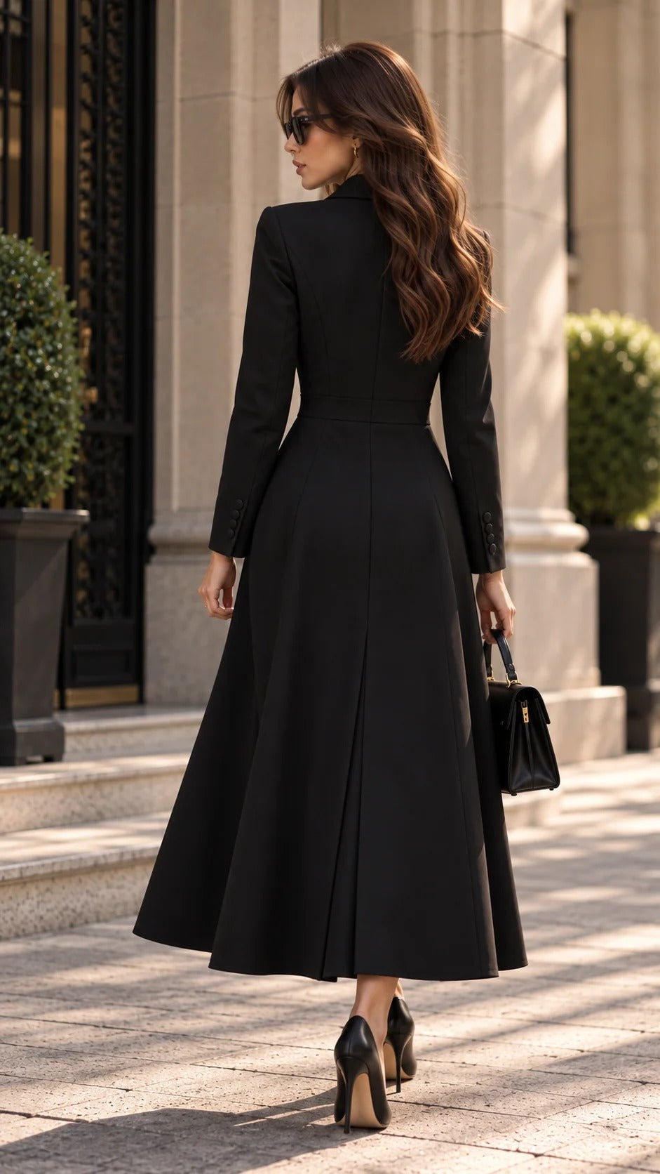 Blazer Midi Dress, Tailored Elegant Fit for Work Parties and Special Occasions