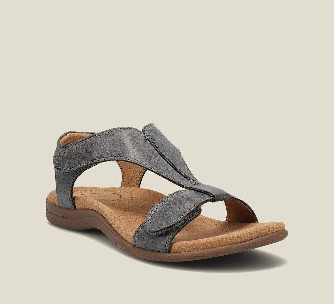 Orthopedic Vegan Leather Sandals, Arch Support Comfort Sandals for Walking and Daily Use