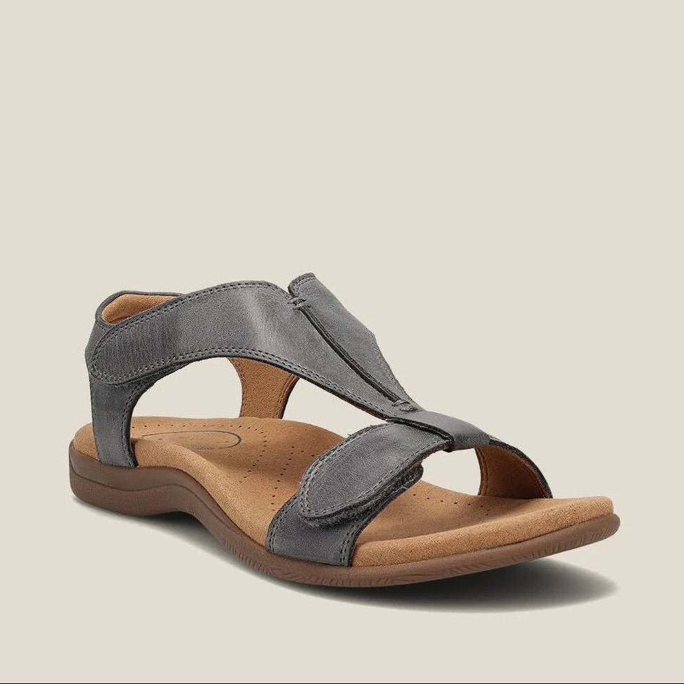 Womens Vegan Leather Sandals, Comfort Sandals for Walking and Daily Use