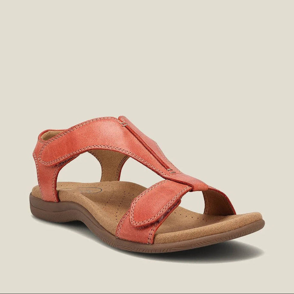 Womens Vegan Leather Sandals, Comfort Sandals for Walking and Daily Use