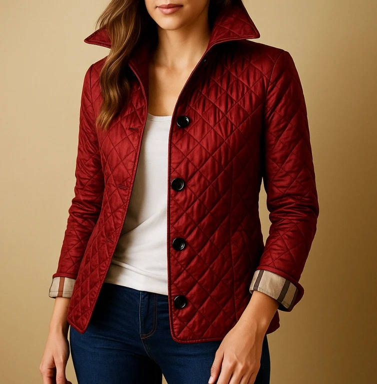 Women's Quilted Jacket, Lightweight Padded Outerwear