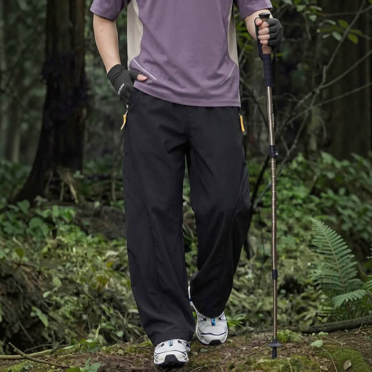 Unisex Water Resistant Cargo Pants, Lightweight Breathable Hiking Pants, Expandable Straight Fit Outdoor Trousers