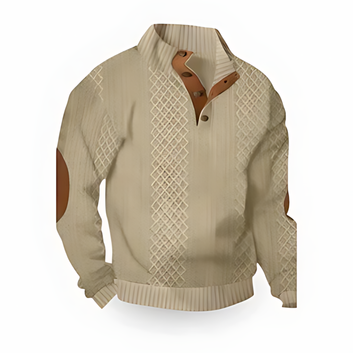 Men Long Sleeve Sweater with Heat Retention and Regular Fit Five Colors