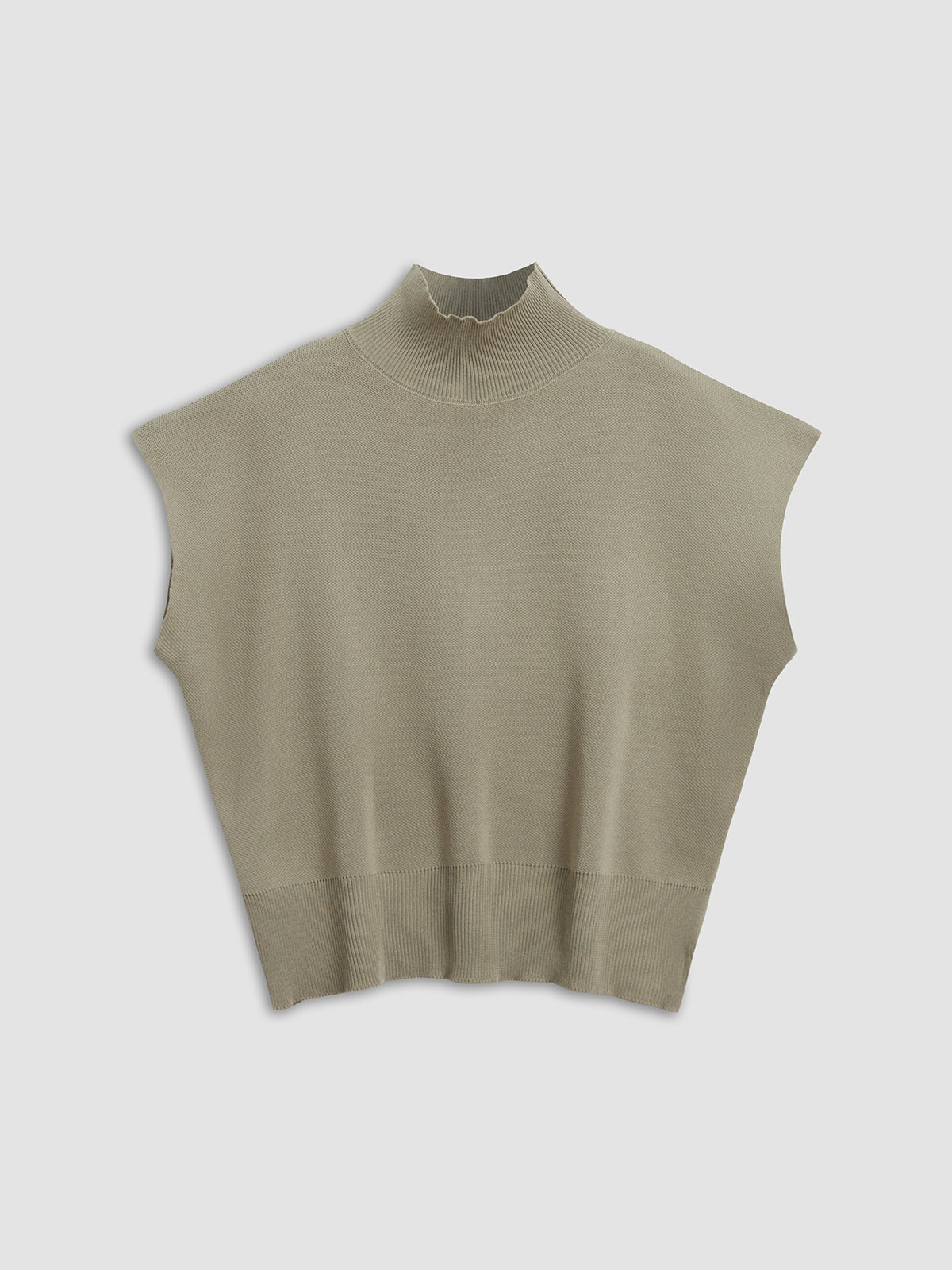 Knit Sweater with Acrylic Polyester Blend and Slight Stretch, Hip Length