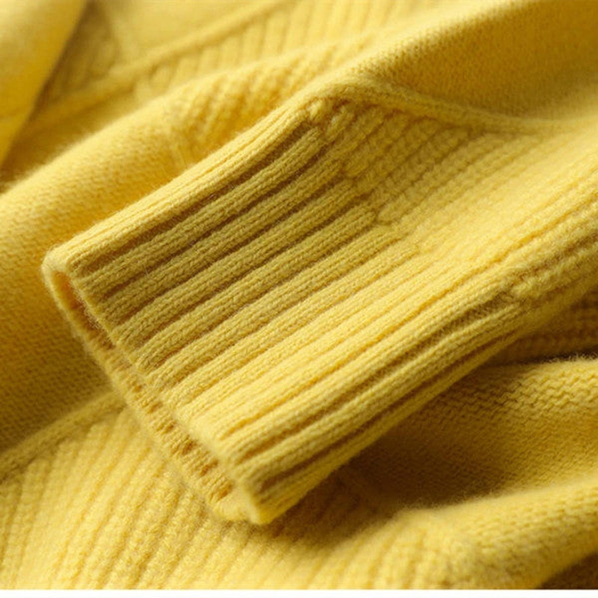 Women Long Sleeve Turtleneck Knit Pullover with Soft Ribbed Neckline and Hem
