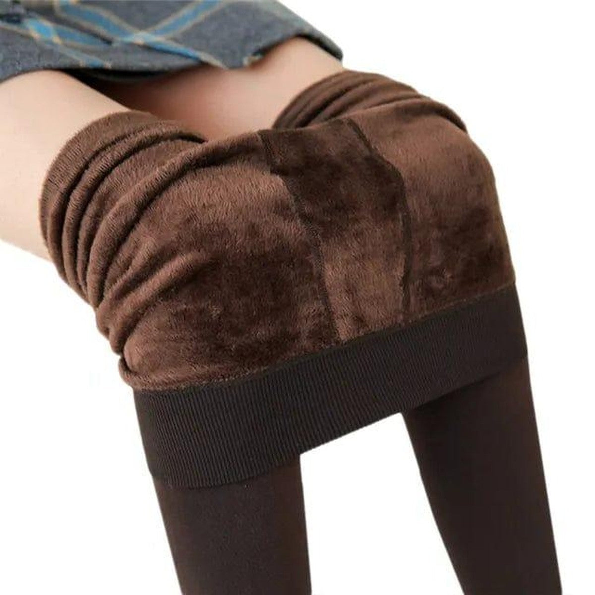 High Waisted Thermal Winter Tights with Soft Fleece Lining for Women