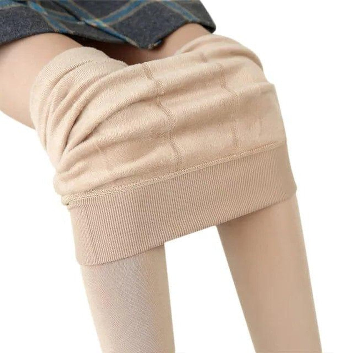 High Waisted Thermal Winter Tights with Soft Fleece Lining for Women