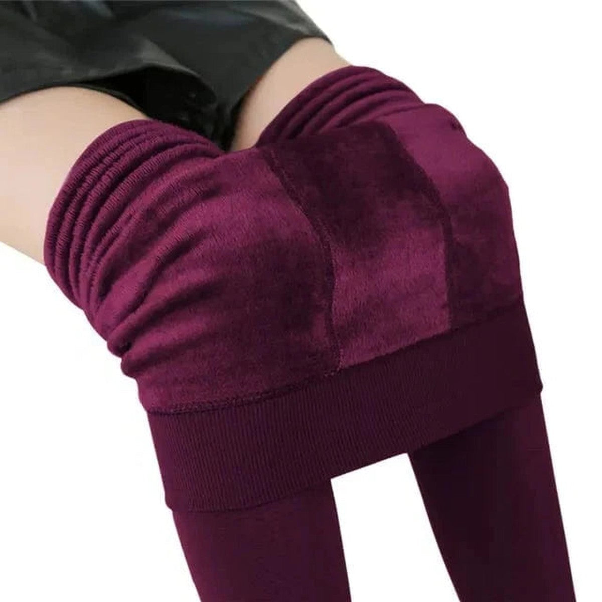 High Waisted Thermal Winter Tights with Soft Fleece Lining for Women