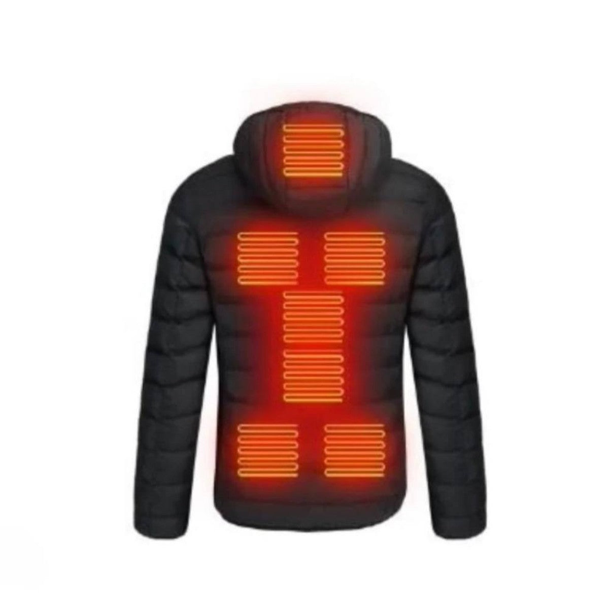 USB Thermal Heated Winter Coat with Detachable Hood and Multiple Heating Zones