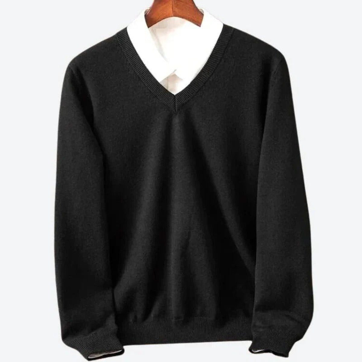 Casual Mens Cable Knit Pullover Sweater with Ribbed Stand Collar