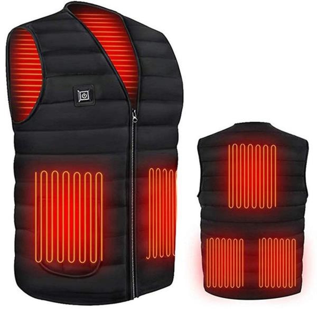 USB Electric Heated Vest with Dual Control Thermal Zones for Outdoor Warmth