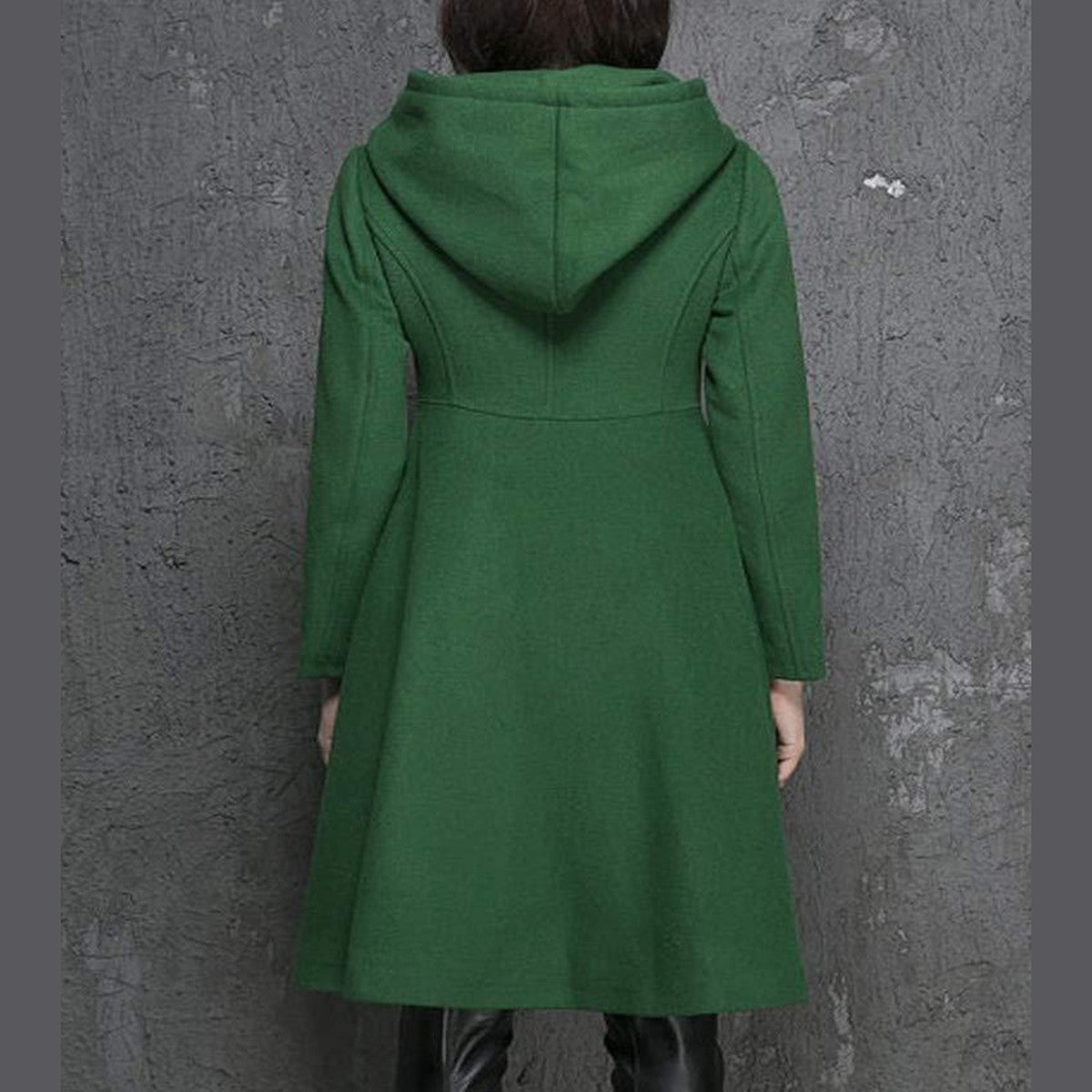 Casual Long Sleeve Winter Overcoat with Single Breasted Button Closure