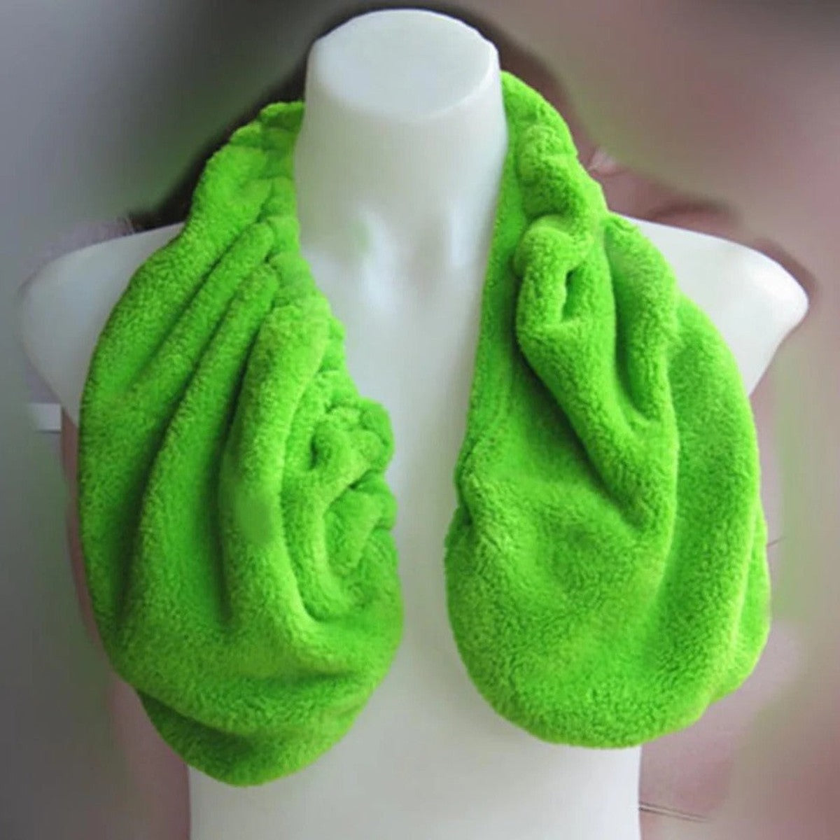 Halter Neck Sweat Absorbent Towel Bra with Soft Breathable Terry Cloth