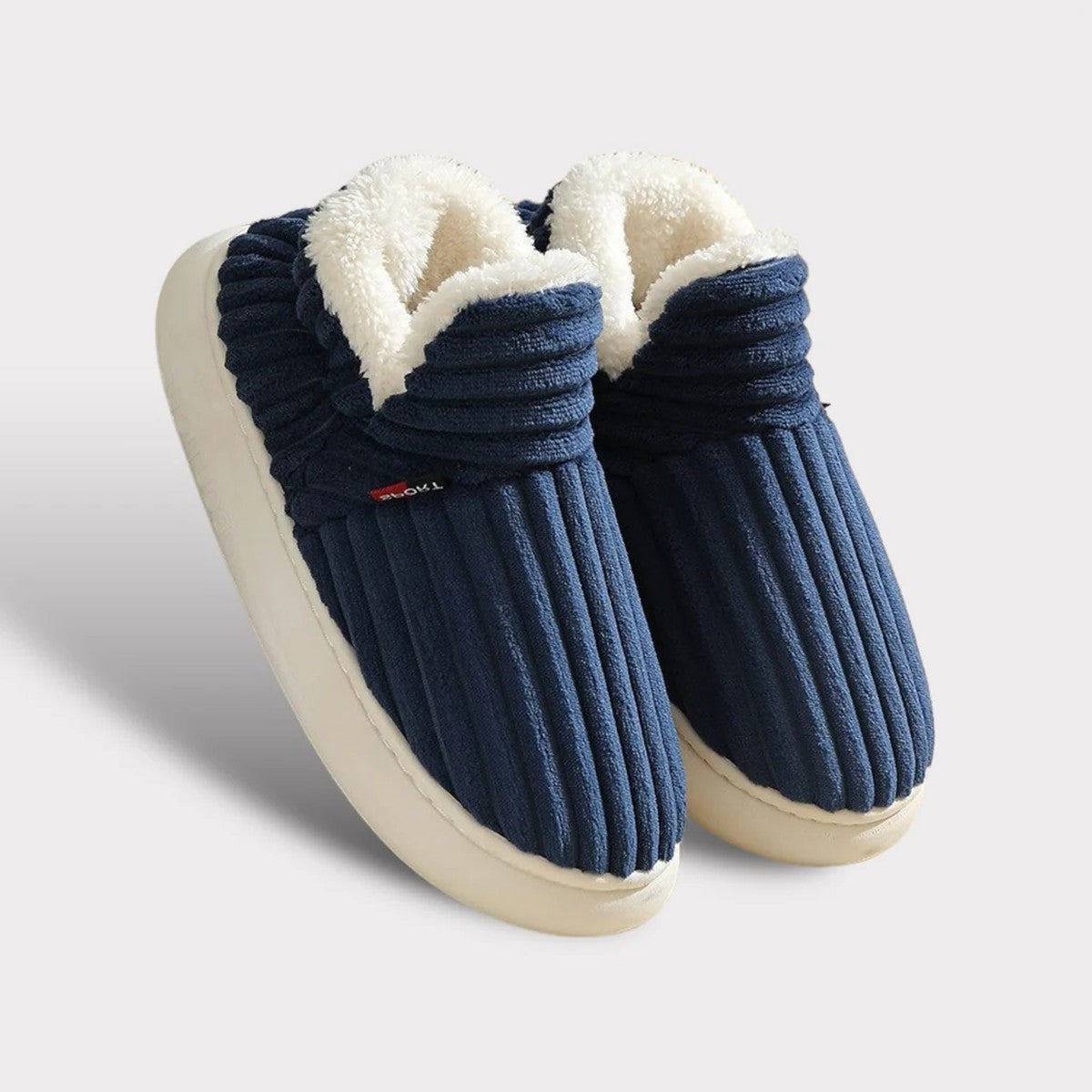 Padded Quilted House Slippers with Warm Fleece Lining and Non Slip Sole