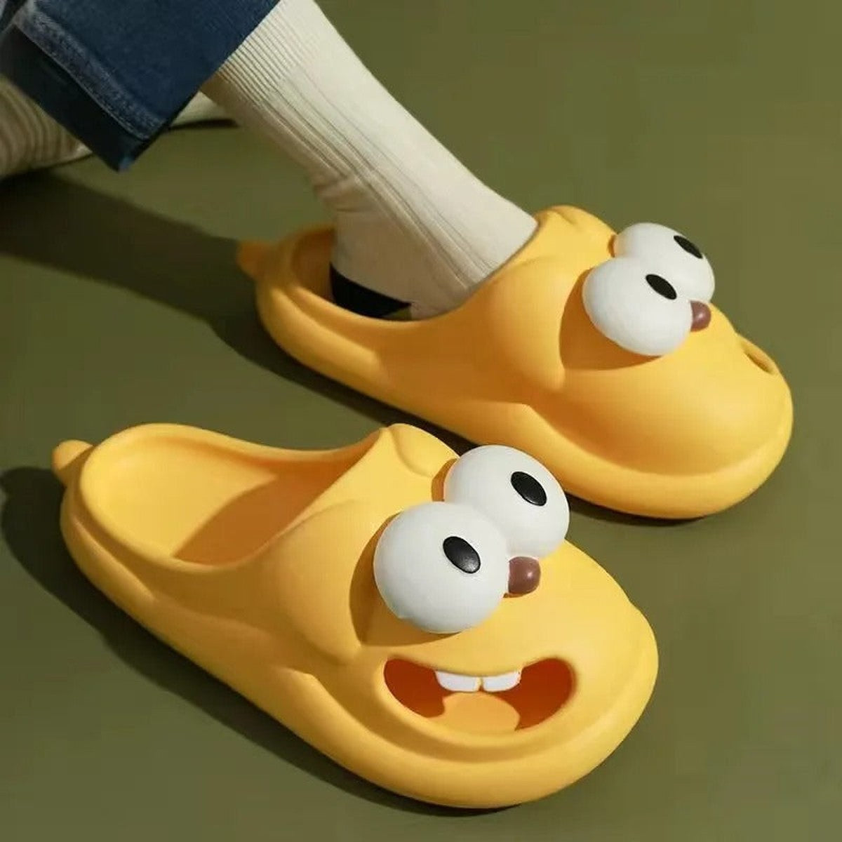 Cute Cartoon Dinosaur Plush Slippers with Soft Non Slip Soles for Indoor Lounging