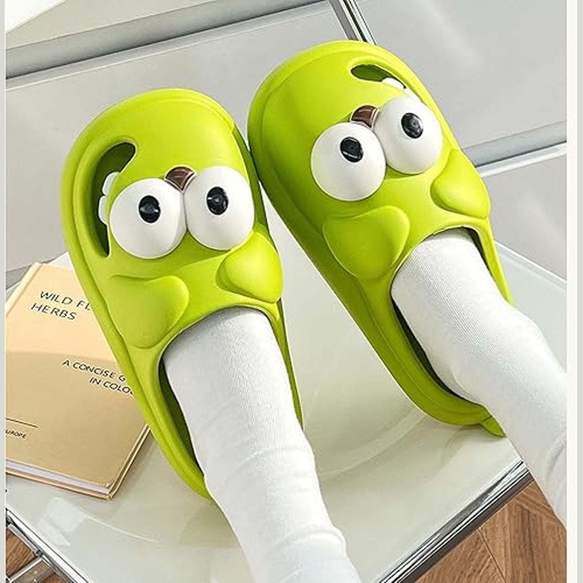 Cute Cartoon Dinosaur Plush Slippers with Soft Non Slip Soles for Indoor Lounging
