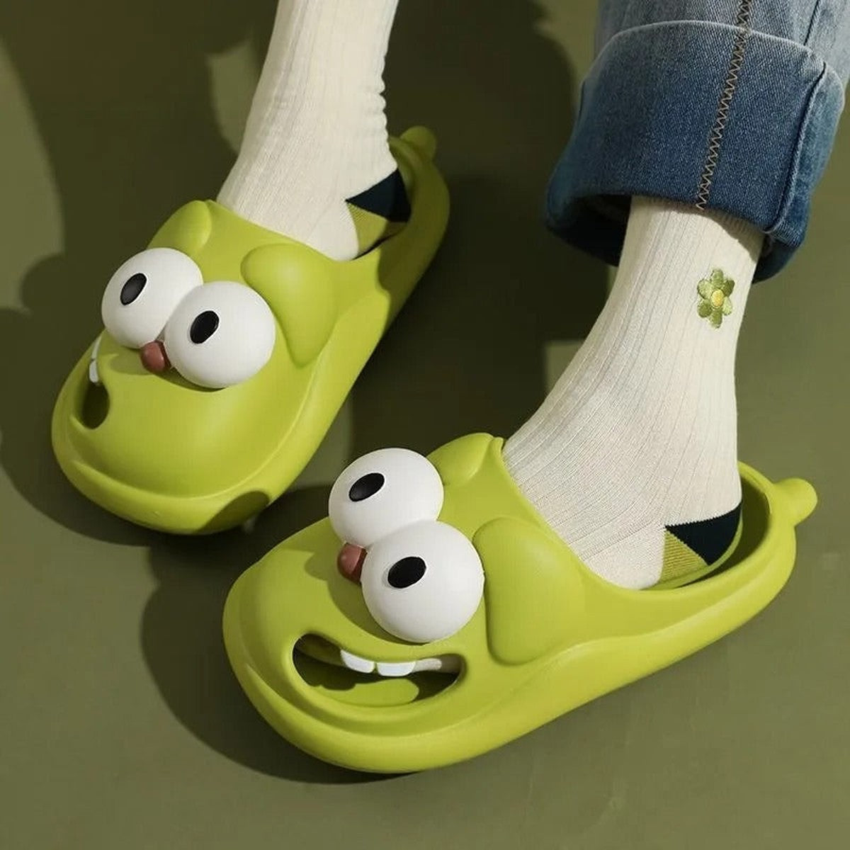 Cute Cartoon Dinosaur Plush Slippers with Soft Non Slip Soles for Indoor Lounging