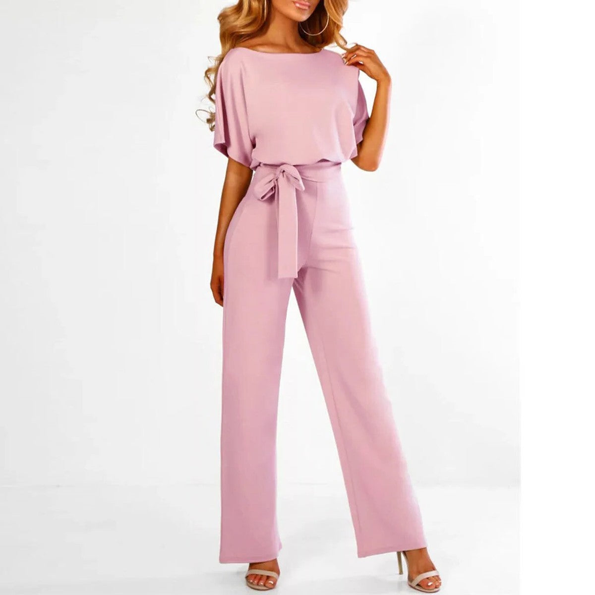 Casual Sleeveless Jumpsuit with Wide Leg Pants and Pockets for Women