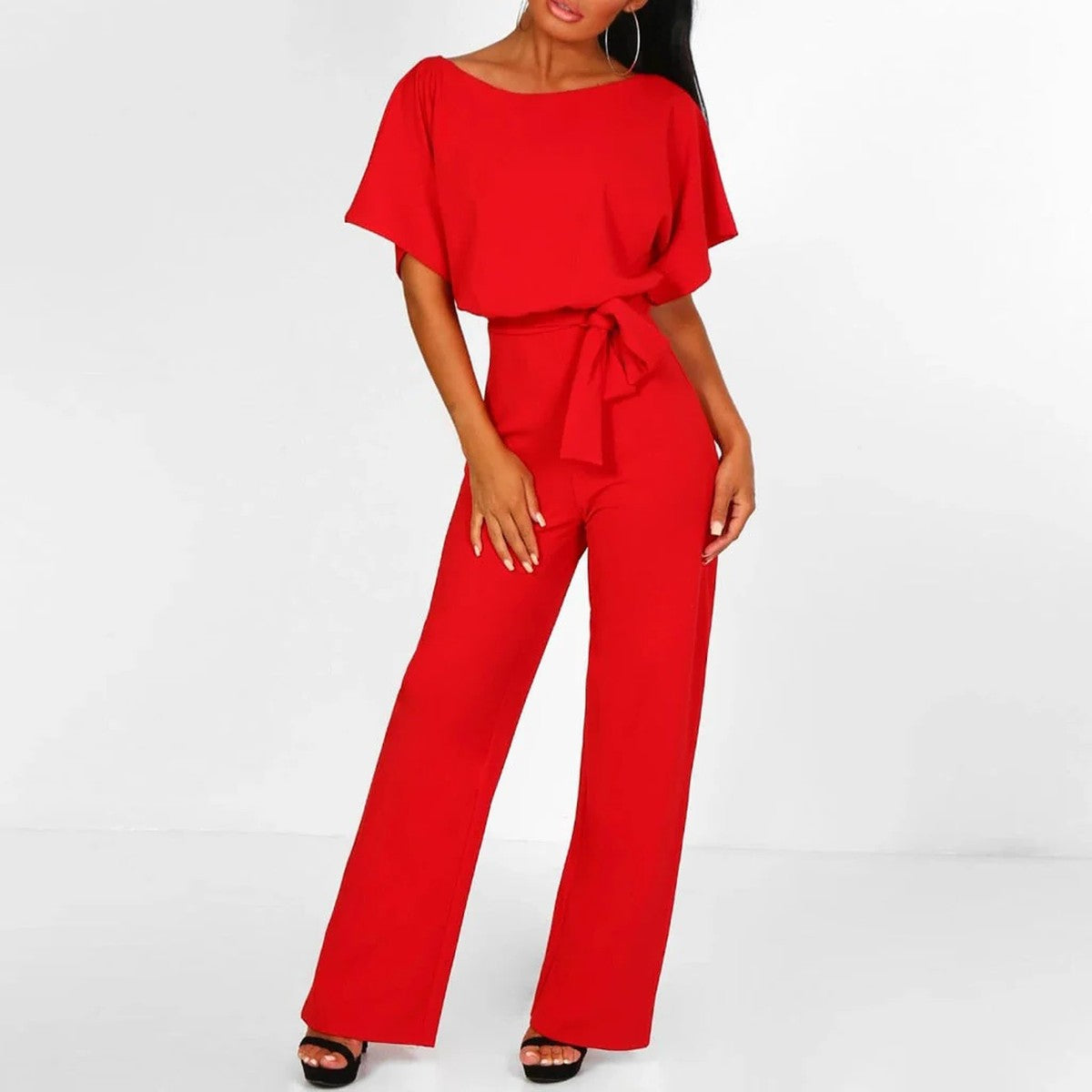 Casual Sleeveless Jumpsuit with Wide Leg Pants and Pockets for Women
