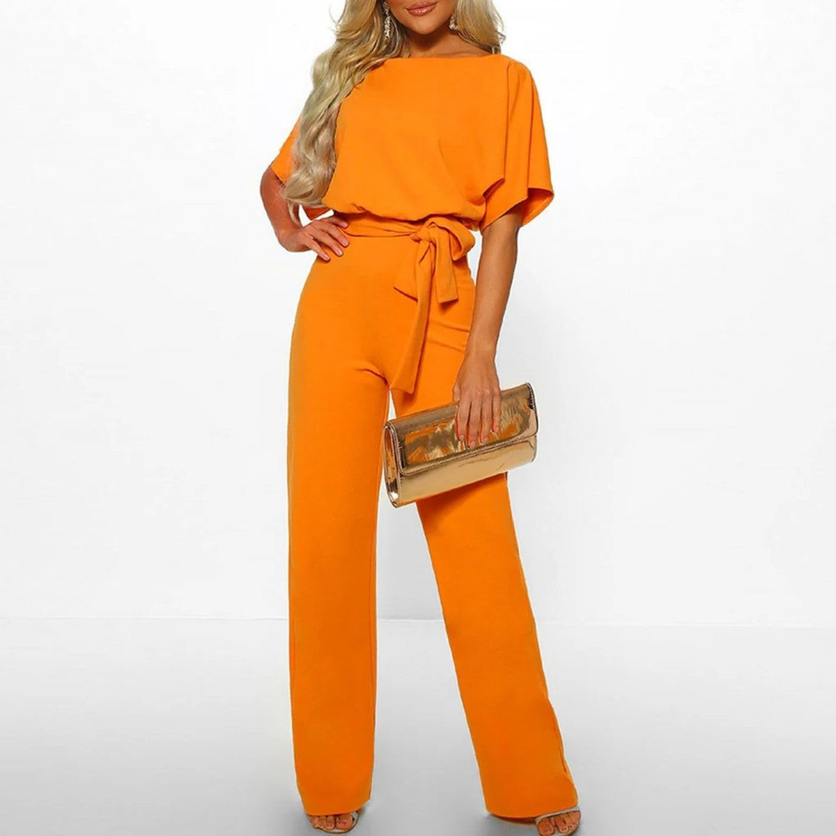 Casual Sleeveless Jumpsuit with Wide Leg Pants and Pockets for Women
