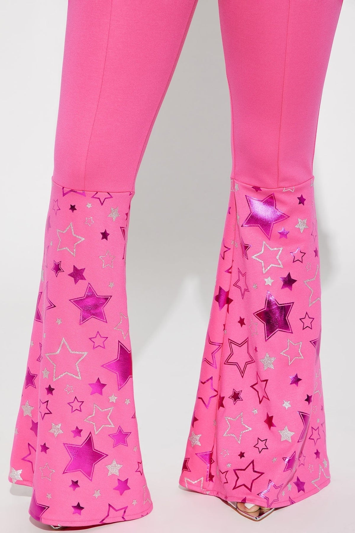 Western Costume Set with Vest and Bell Bottom Pants, Pink Neck Scarf