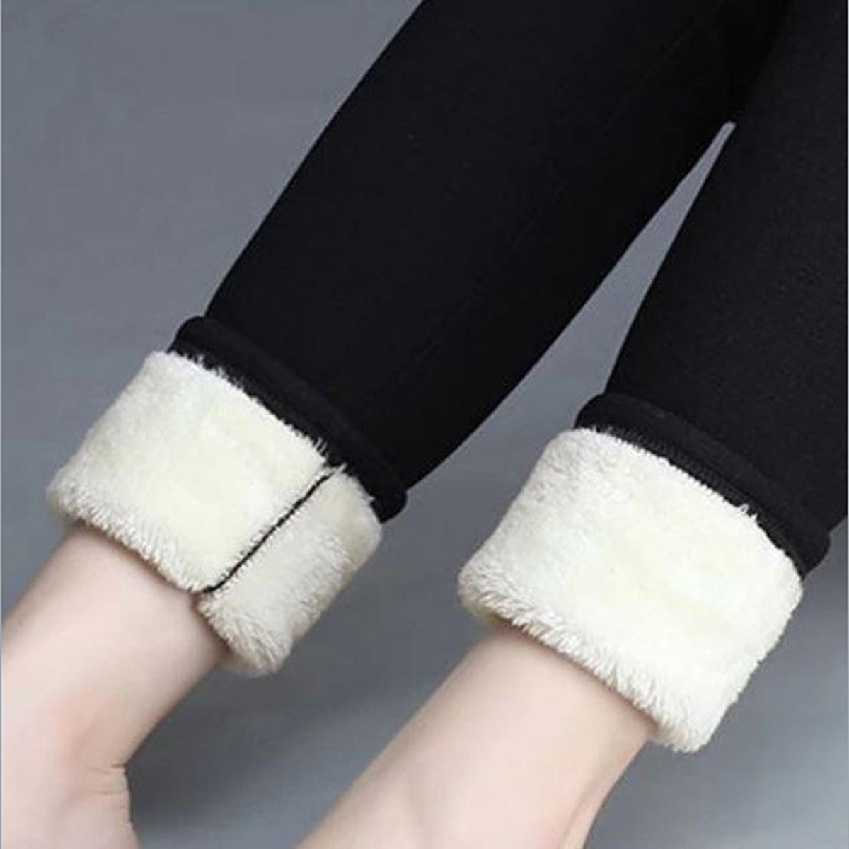 High Waisted Thermal Tights with Thick Fleece Lining for Cold Weather