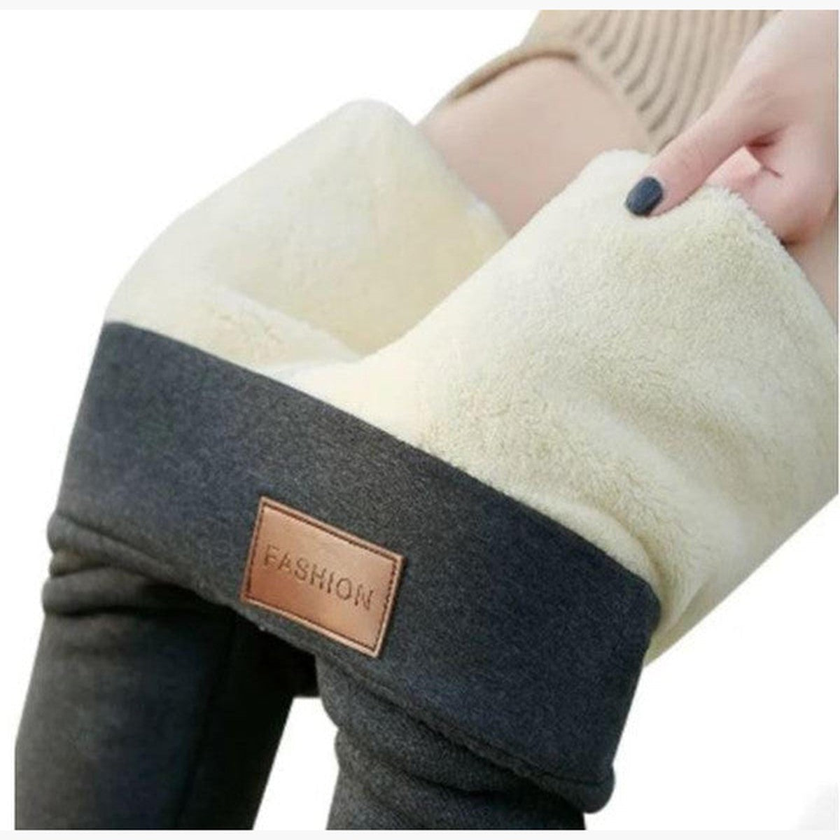 High Waisted Thermal Tights with Thick Fleece Lining for Cold Weather