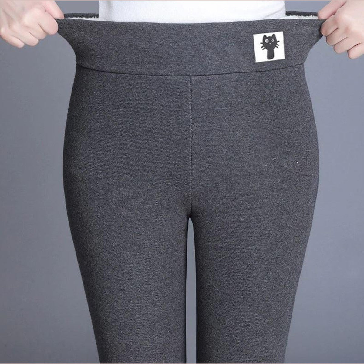 High Waisted Thermal Tights with Thick Fleece Lining for Cold Weather