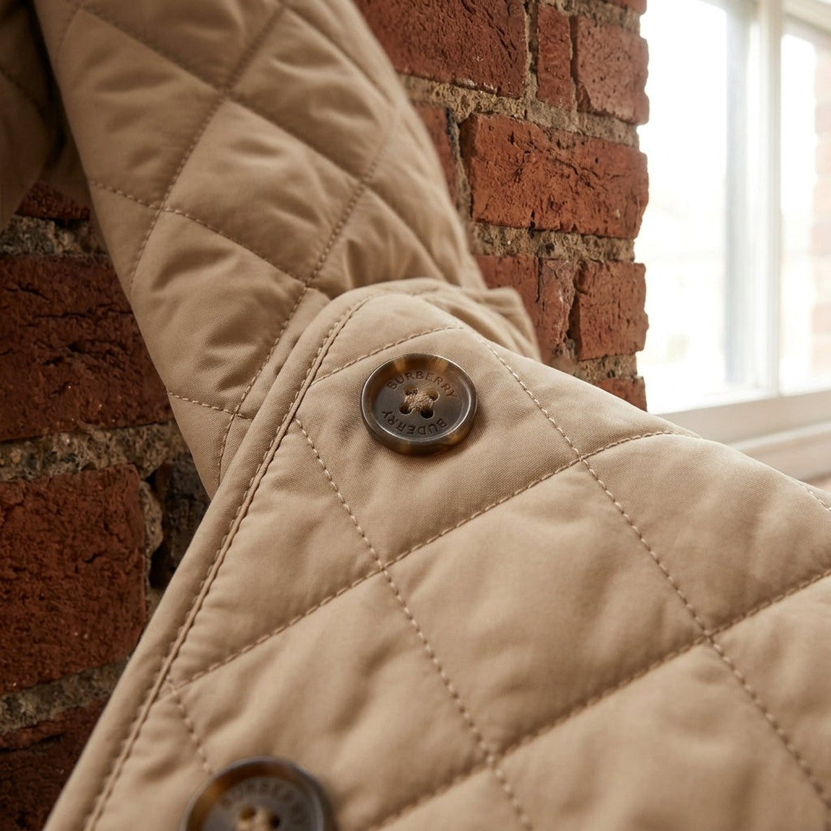 Quilted Lightweight Padded Jacket with Turn Down Collar and Front Patch Pockets