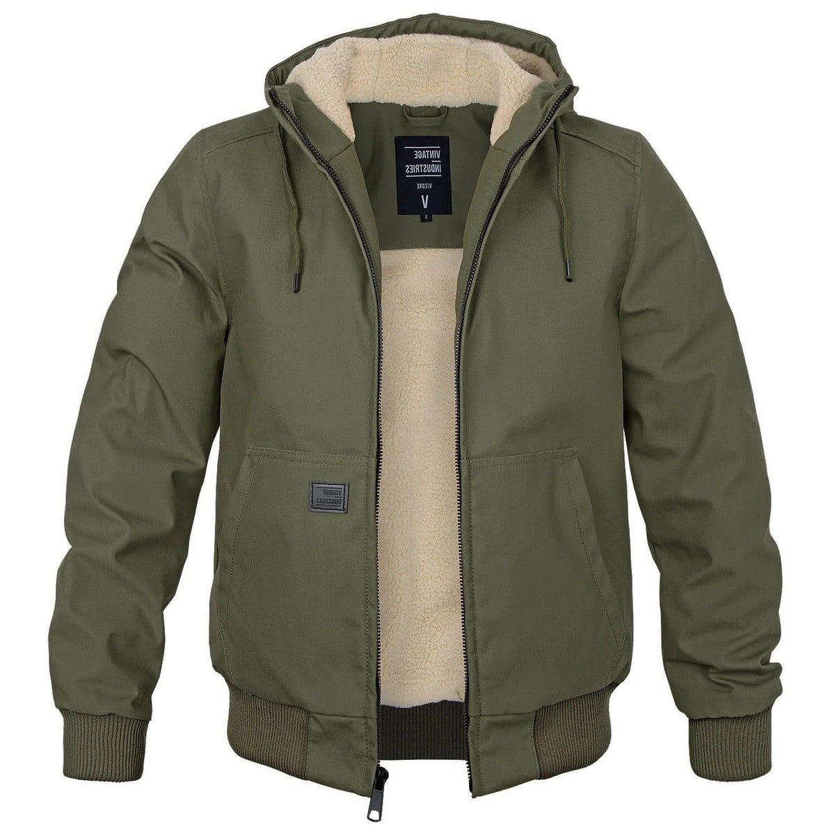 Men Heavyweight Winter Parka Coat with Detachable Faux Fur Hood and Warm Insulation