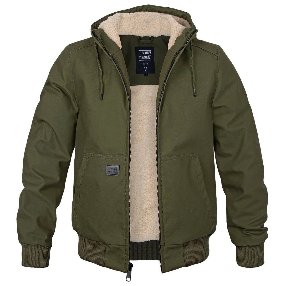 Men Heavyweight Winter Parka Coat with Detachable Faux Fur Hood and Warm Insulation