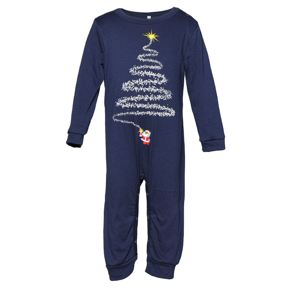 Matching Family Christmas Sleepwear Set with Reindeer and Snowflake Pattern